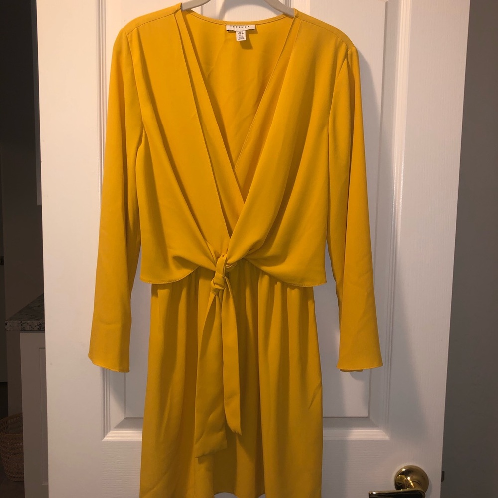 Topshop Long Sleeve Mini Dress